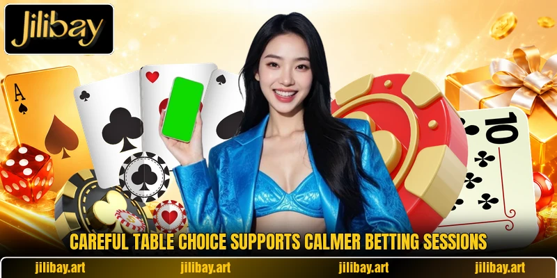 Careful table choice supports calmer betting sessions