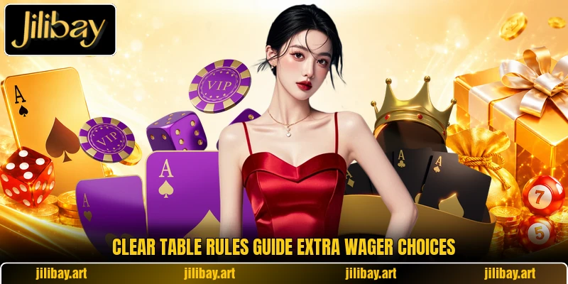 Clear table rules guide extra wager choices Clear table rules guide extra wager choices