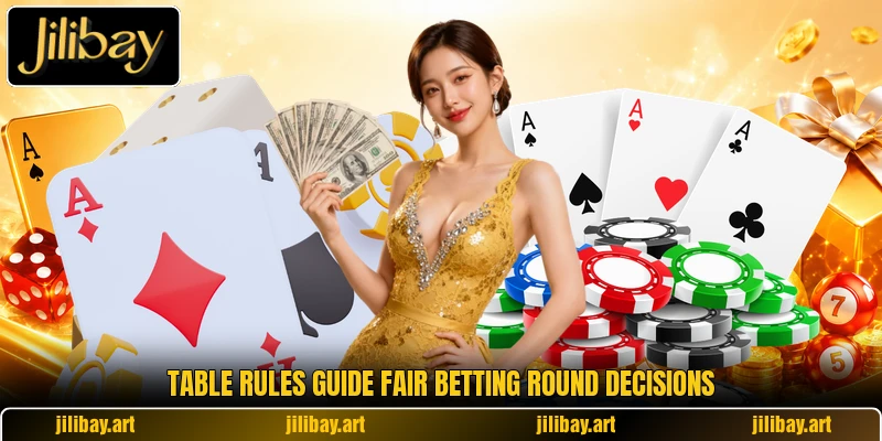Table rules guide fair betting round decisions
